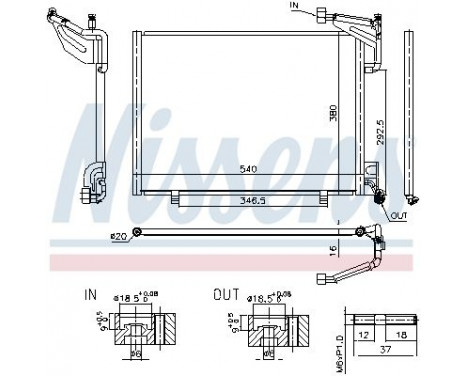 Condenser, air conditioning 940523 Nissens, Image 2