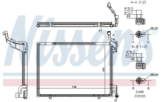 Condenser, air conditioning 940525 Nissens, Image 2