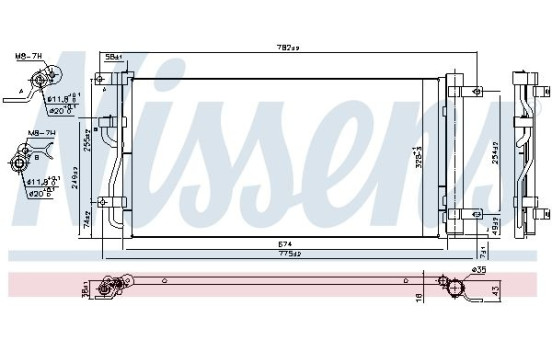 Condenser, air conditioning 940569 Nissens, Image 2