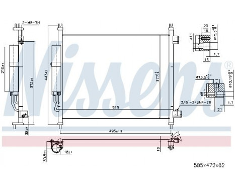 Condenser, air conditioning 940600 Nissens