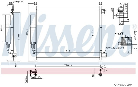 Condenser, air conditioning 940600 Nissens