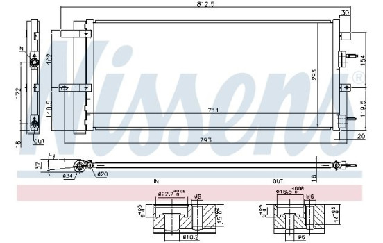 Condenser, air conditioning 940626 Nissens