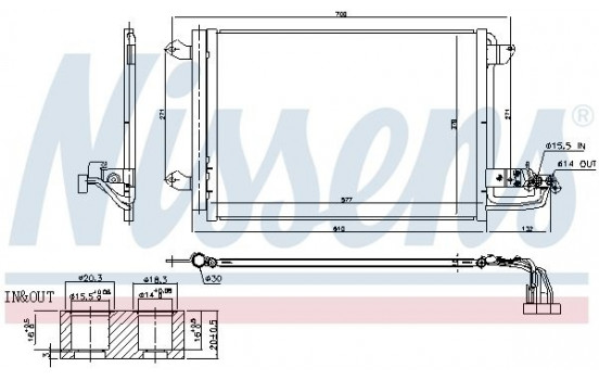 Condenser, air conditioning 940674 Nissens