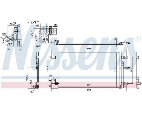 Condenser, air conditioning 940694 Nissens