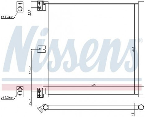 Condenser, air conditioning 940703 Nissens