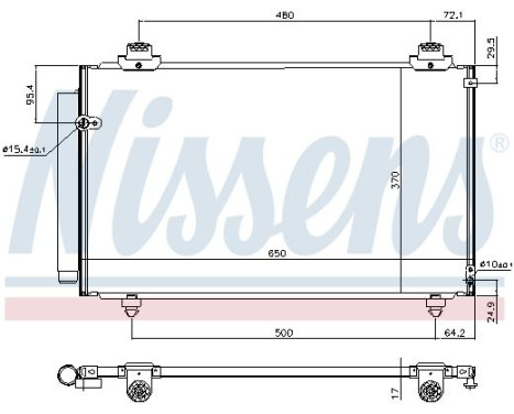 Condenser, air conditioning 940708 Nissens, Image 5