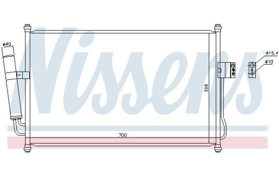 Condenser, air conditioning 940709 Nissens