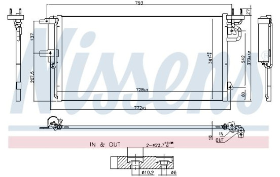 Condenser, air conditioning 940764 Nissens