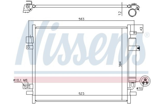Condenser, air conditioning 940789 Nissens, Image 6