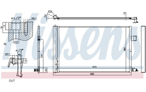 Condenser, air conditioning 940808 Nissens, Image 2