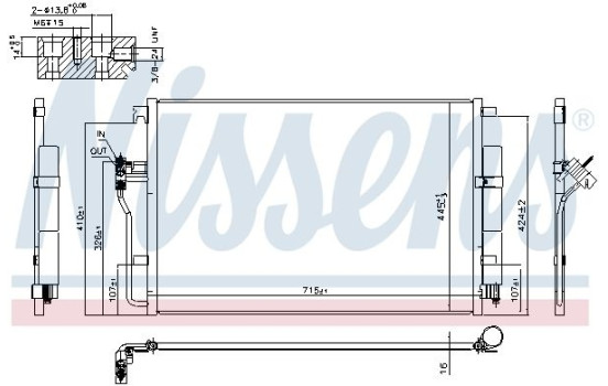 Condenser, air conditioning 940826 Nissens, Image 2