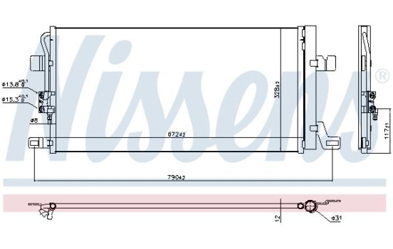 Condenser, air conditioning 940827 Nissens