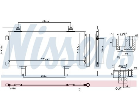 Condenser, air conditioning 940908 Nissens