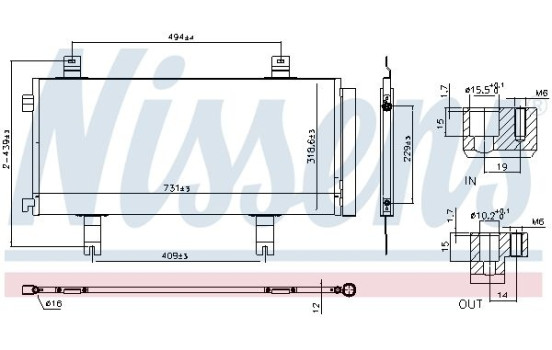 Condenser, air conditioning 940908 Nissens