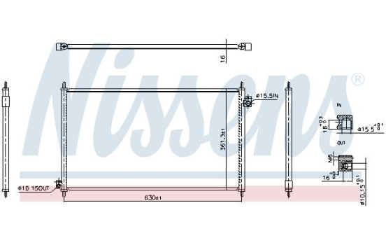 Condenser, air conditioning 940917 Nissens