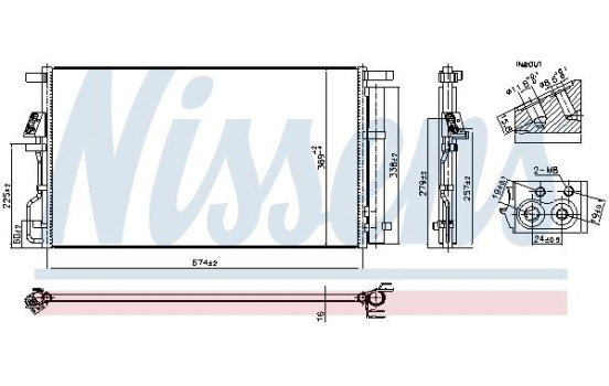 Condenser, air conditioning 940922 Nissens