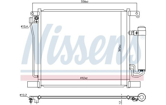 Condenser, air conditioning 940929 Nissens