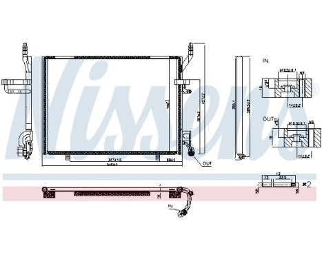 Condenser, air conditioning 940941 Nissens