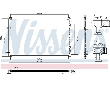 Condenser, air conditioning 940953 Nissens