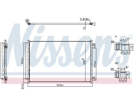 Condenser, air conditioning 940969 Nissens