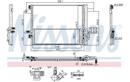 Condenser, air conditioning 940999 Nissens, Image 7