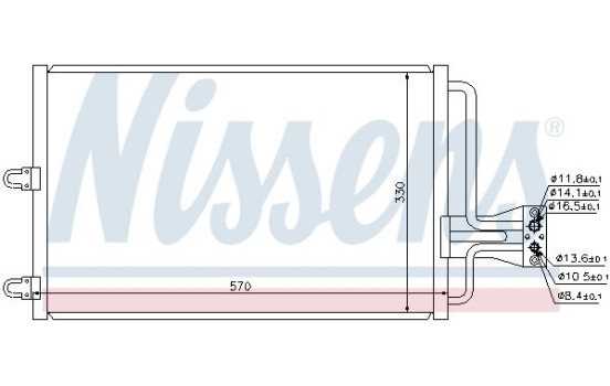 Condenser, air conditioning 94100 Nissens, Image 6
