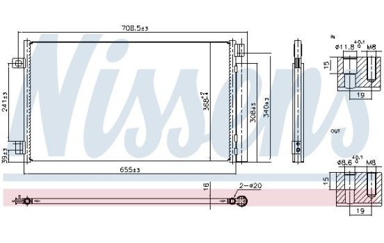 Condenser, air conditioning 941014 Nissens, Image 6