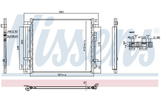 Condenser, air conditioning 941016 Nissens, Image 6