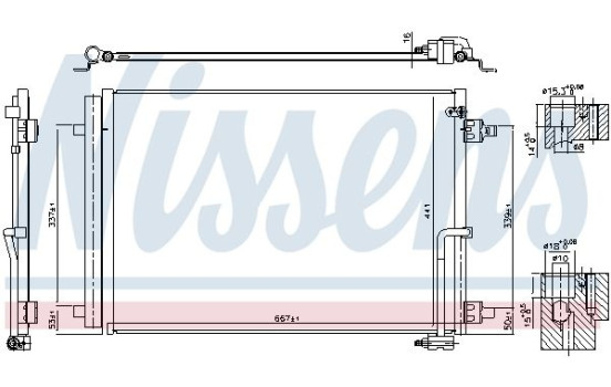Condenser, air conditioning 941050 Nissens, Image 5