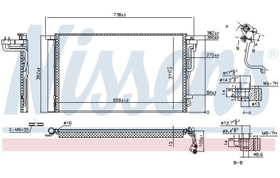 Condenser, air conditioning 941055 Nissens, Image 2