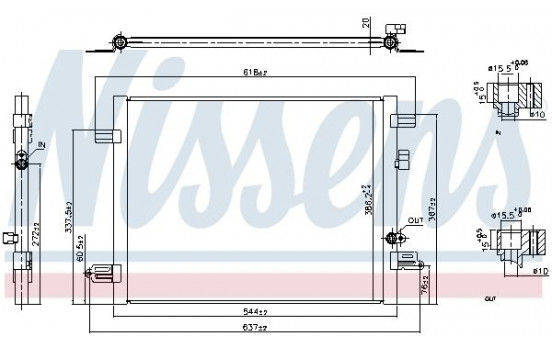 Condenser, air conditioning 941061 Nissens