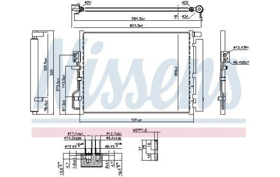Condenser, air conditioning 941072 Nissens, Image 6