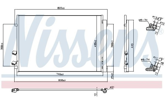 Condenser, air conditioning 941087 Nissens, Image 2