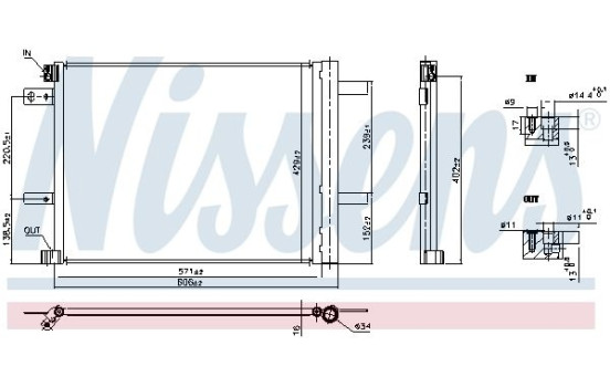 Condenser, air conditioning 941090 Nissens, Image 2