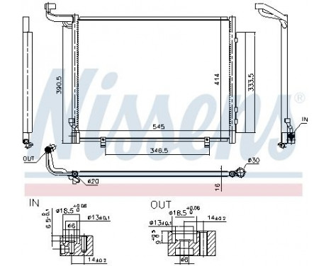 Condenser, air conditioning 941093 Nissens