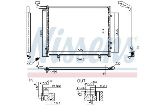 Condenser, air conditioning 941093 Nissens
