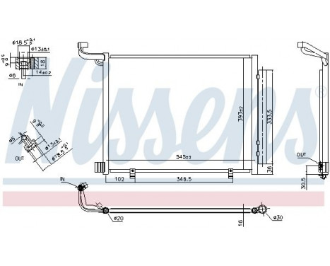 Condenser, air conditioning 941094 Nissens