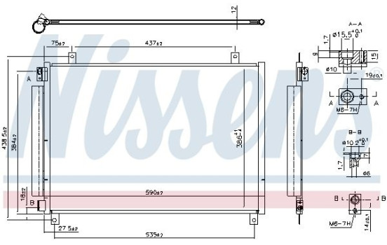Condenser, air conditioning 941106 Nissens, Image 2
