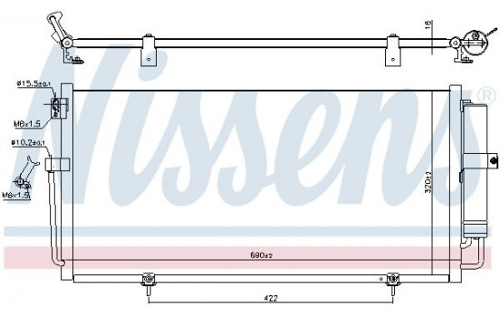 Condenser, air conditioning 941145 Nissens, Image 5