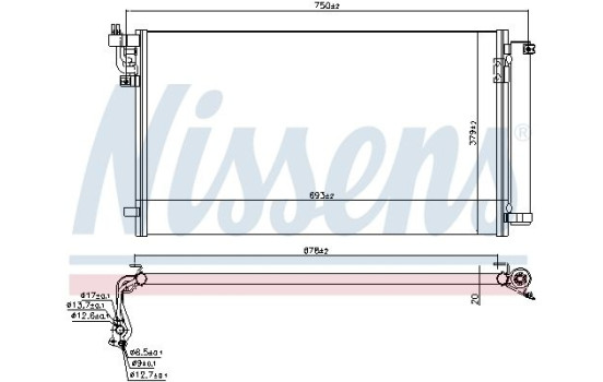 Condenser, air conditioning 941157 Nissens