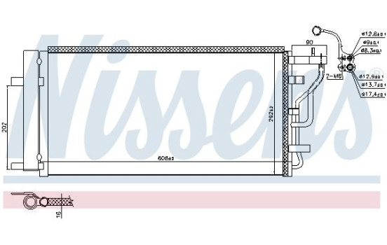 Condenser, air conditioning 941160 Nissens