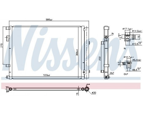 Condenser, air conditioning 941162 Nissens, Image 5