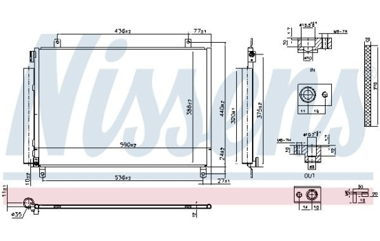 Condenser, air conditioning 941171 Nissens, Image 2