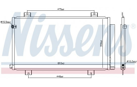 Condenser, air conditioning 941180 Nissens