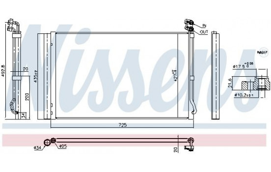 Condenser, air conditioning 941226 Nissens