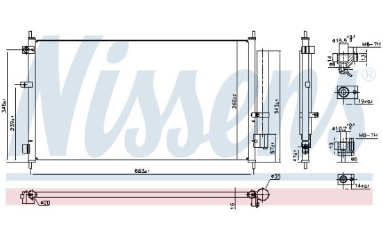 Condenser, air conditioning 941233 Nissens, Image 6