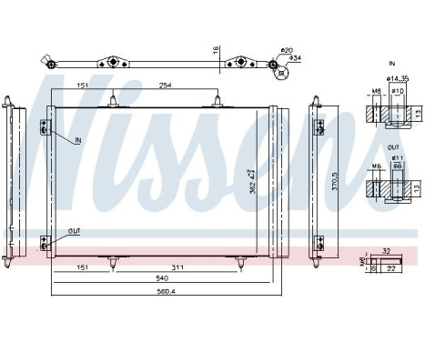 Condenser, air conditioning 941276 Nissens