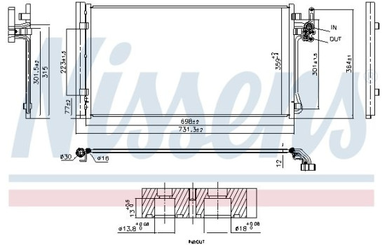 Condenser, air conditioning 941286 Nissens