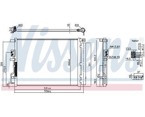 Condenser, air conditioning 941290 Nissens
