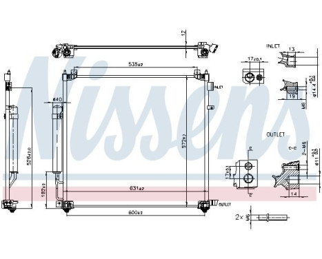 Condenser, air conditioning 941295 Nissens